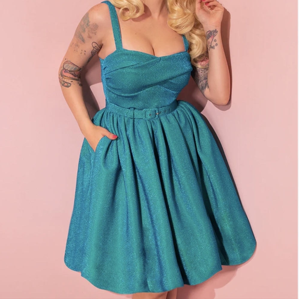 NWT Turquoise Swing Jawbreaker Dress